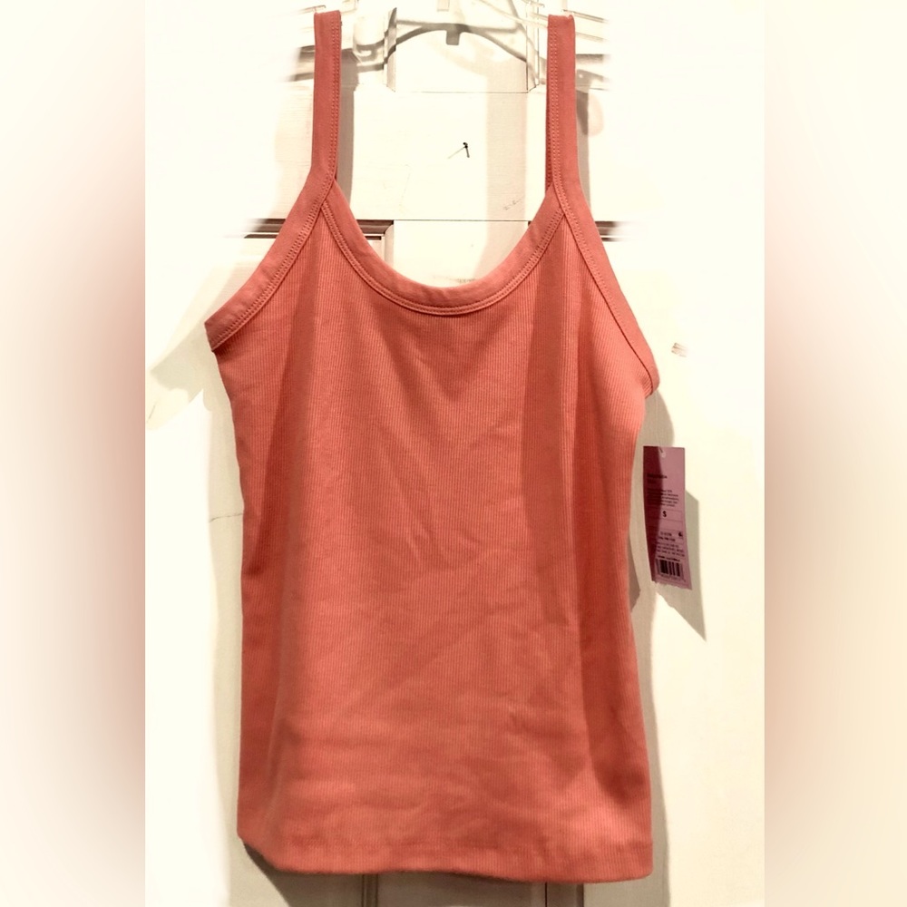WILD FABLE Women's Slim Fit ribbed Tank Top Coral Pink size S NWT - Picture 2 of 9